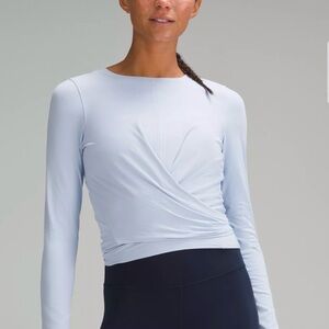 Lululemon Time to Restore Nulu Long Sleeve Wrap Top size 0
